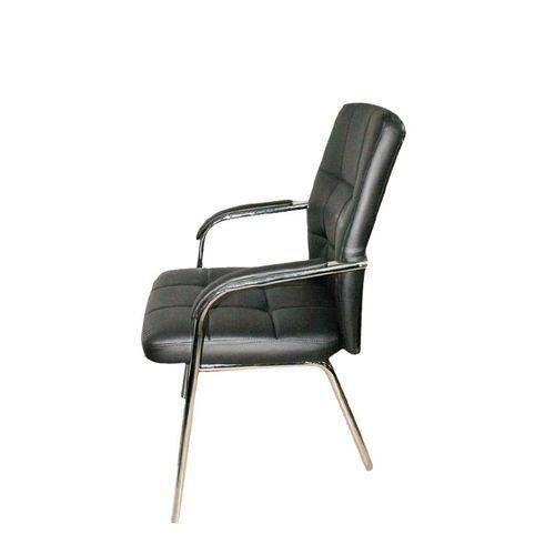 Chaise Visiteur En Cuir - Noir Chaise Visiteur En Cuir - Noir